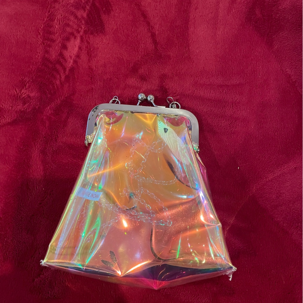 Dolls kill  iridescent clear crossbody purse - Picture 2 of 4